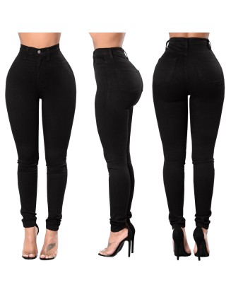 Black high-stretch jeans